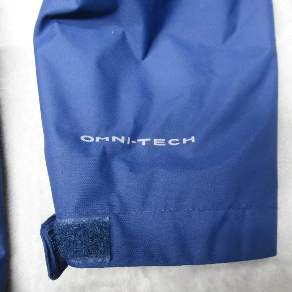 Columbia Rain Jacket Mens XXL Blue Waterproof Hood Wind Light Pack Watertight II - Picture 8 of 12